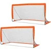 HOMCOM futbolo vartai, futbolo tinklas, 2 mini vartų rinkinys, sulankstomi, metalas, Oksfordo audinys, vaikams, lauko, oranžiniai, 183 x 90 x 90 cm