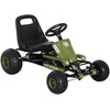 HOMCOM Go Kart vaikiškas pedalinis automobilis su rankiniu stabdžiu, nuo 3 metų, žalias, 99x65x56cm