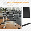 HOMCOM grindų apsaugos kilimėlis treniruokliams neslystantis fitneso kilimėlis 4 mm storio kilimėlis sporto kilimėlis daugiafunkcinis kilimėlis jogos treniruokliui treniruoklis dviratis jogos kilimėlis grindų kilimėlis 200x100 cm juodas