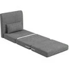 HOMCOM Grindų fotelis "2-in-1" sulankstoma sofa-lova su lino išvaizda, minkštas grindų fotelis iki 240 kg keliamosios galios, skirtas svetainei, miegamajam, pilkos spalvos