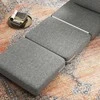HOMCOM Grindų fotelis "2-in-1" sulankstoma sofa-lova su lino išvaizda, minkštas grindų fotelis iki 240 kg keliamosios galios, skirtas svetainei, miegamajam, pilkos spalvos