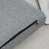 Fotelis HOMCOM Grindų kėdė Grindų kėdė su 6 pakopų reguliuojamu atlošu, sulankstoma meditacijos kėdė su lino išvaizda, minkšta grindų sofa svetainei, miegamajam, pilka