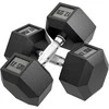 HOMCOM Hantelis, 35 kg Hantelis, Svoris, Neslystantis rankena, Juoda + Sidabrinė