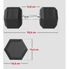 HOMCOM hanteliai su rantytomis rankenomis, ketaus hanteliai, 2 x 20 kg namams, sporto salei, jėgos treniruotėms