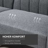 HOMCOM Išskleidžiama dvivietė sofa-lova, miegamoji sofa-lova su miego funkcija, į liną panašus poliesteris, kaučiukmedis, pilka, 173x75x73 cm