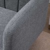 HOMCOM Išskleidžiama dvivietė sofa-lova, miegamoji sofa-lova su miego funkcija, į liną panašus poliesteris, kaučiukmedis, pilka, 173x75x73 cm