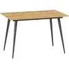 HOMCOM išskleidžiamas valgomojo stalas 120/160 x 75 cm, virtuvinis stalas 6-8 asmenims, modernus valgomojo stalas su plieninėmis kojomis, natūrali spalva