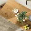 HOMCOM išskleidžiamas valgomojo stalas 120/160 x 75 cm, virtuvinis stalas 6-8 asmenims, modernus valgomojo stalas su plieninėmis kojomis, natūrali spalva