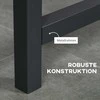 HOMCOM Išskleidžiamas valgomojo stalas, sulankstomas virtuvės stalas su ratukais, sulankstomas stalas pagamintas iš metalo, pakraunamas iki 20 kg, skirtas virtuvei, valgomajam, 118 x 70 x 76,5 cm, rudos spalvos