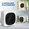 Džiovyklė "HOMCOM" ištraukiamojo oro džiovintuvas 4kg skalbinių džiovintuvas su dezinfekavimo, dezodoravimo, išmaniuoju režimu, džiovintuvas su nerūdijančiojo plieno dėže, įkraunamas iš priekio, skirtas butui, namui, mobiliajam namui, baltas