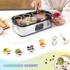 HOMCOM jogurto gaminimo aparatas, 25 W, LCD ekranas, 8 stikliniai indeliai su dangteliais, 180 ml, reguliuojama temperatūra, PC ir PP plastikas