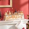 Homcom Kalėdinė dekoracija Snieguotas kalėdinis kaimas su 10 šviesos diodų 45 x 10 x 25 cm