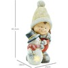 Homcom Kalėdinė statulėlė su 4 LED, įvairiaspalvė, 25 × 18 × 45,5 cm
