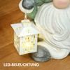 Homcom Kalėdinė dekoracija – nykštukas su LED žibintu, maitinama baterijomis, įvairiaspalvė, 28 × 21 × 42 cm