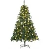 HOMCOM Kalėdų eglutė su dekoracijomis 200 LED lempučių - Ø 112 x H180 cm