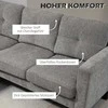 HOMCOM kampinė sofa, L-formos sofa su perstatomu šezlongu, 186 x 130 x 84 cm, ruda