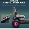 HOMCOM vaikiškas kartingas, reguliuojama sėdynė, guminės padangos, pedalai ir rankinis stabdis, pedalinis automobilis 5–12 metų vaikams, lauko, rožinė