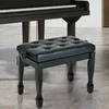Homcom Kėdutė fortepijonui, Reguliuojamo aukščio - Juoda 64 x 35 x 45-55 cm