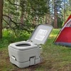HOMCOM Kempingo tualetas Sulankstomas kelioninis tualetas maks. keliamoji galia iki 200 kg 10L Sulankstomas tualetas Sausas atskyrimo tualetas kempingui, žygiams, kelionėms, žvejybai Pilka spalva