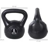 HOMCOM virdulinis svarmuo (kettlebell) 8kg, užpildytas smėliu, pradedantiesiems, juodas