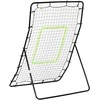 "HOMCOM kickback rebounder" vartų tinklas, plienas + PE, 75x126 cm, futbolo treniruočių priemonė, juodas