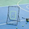 "HOMCOM kickback rebounder" vartų tinklas, plienas + PE, 75x126 cm, futbolo treniruočių priemonė, juodas