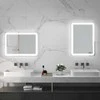 Homcom "Kleankin" vonios kambario veidrodis, 50 x 70 cm LED vonios kambario veidrodis su 3 šviesos spalvomis, sieninis veidrodis su jutikliniu jungikliu, atminties funkcija, apšviestas veidrodis su apsauga nuo rūko, IP44