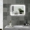 Homcom "Kleankin" vonios kambario veidrodis, 50 x 70 cm LED vonios kambario veidrodis su 3 šviesos spalvomis, sieninis veidrodis su jutikliniu jungikliu, atminties funkcija, apšviestas veidrodis su apsauga nuo rūko, IP44