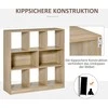 HOMCOM knygų lentyna, natūralaus atspalvio, 3 aukštų laikymo lentyna, biuro lentyna, ekspozicinė lentyna namų biurui/svetainei, 97,5x30x100cm (Ekspozicinė prekė)
