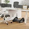 "HOMCOM" Kojų atrama stalui 6 pakopų reguliuojamo aukščio kojų atrama su masažiniu paviršiumi, ergonomiška kojų atrama namų biurui, biurui, juoda