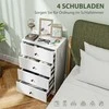 HOMCOM Komoda Komoda su 4 stalčiais Spintelė pagaminta iš medžio medžiagos Modernaus stiliaus spintelė Stalčių spintelė Komoda gyvenamajam kambariui Miegamasis Prieškambaris 47 x 29 x 75 cm Balta