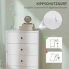 HOMCOM Komoda Komoda su 4 stalčiais Spintelė pagaminta iš medžio medžiagos Modernaus stiliaus spintelė Stalčių spintelė Komoda gyvenamajam kambariui Miegamasis Prieškambaris 47 x 29 x 75 cm Balta