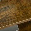 HOMCOM Komoda, spintelė su sulankstomais medžiaginiais stalčiais, pramoninio stiliaus lentyna, šoninė svetainės spintelė, kaimiška ruda
