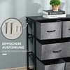 HOMCOM Komoda su 8 medžiaginiais stalčiais Sandėliavimo spintelė Komoda su rankenomis, metalinis rėmas, modernaus dizaino spintelė miegamajam, svetainei Tamsiai pilka