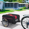 HOMCOM krovininė priekaba dviračiams, transportavimo priekaba CargoTrailer, juoda, nauja