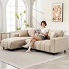 HOMCOM L formos kampinė sofa su lanksčia atrama kojoms, 3 vietų sofa su 2 pagalvėmis, metalinis rėmas, svetainei, smėlio spalvos