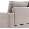 HOMCOM L-formos kampinė sofa, kampinis komplektas su lino išvaizdos audiniu, 3 vietų sofa su gultu, medžiaginė sofa svetainei, šviesiai pilka