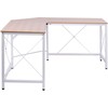 HOMCOM L formos rašomasis stalas Kampinis rašomasis stalas Kampinis rašomasis stalas Darbo stalas MDF Natūralus 150x150x76cm