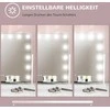 HOMCOM LED kosmetinis veidrodis, 3 šviesos režimai, pritemdomas, jutiklinis valdymas, USB, 62,5 x 49,5 cm, baltas
