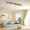 Pakabinamas šviestuvas HOMCOM LED lubinis šviestuvas 38W 1500LM 3000K-6500K, svetainės lubinė lempa su 4 lemputėmis ir nuotolinio valdymo pulteliu, juoda+auksinė