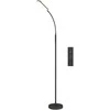 HOMCOM LED pastatoma lempa su reguliuojamu ryškumu, nuotolinio valdymo ir lietimui jautriu valdymu, 360° reguliuojamu lanksčiu kaklu, 1 valandos laikmačiu, atminties funkcija, juoda
