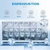 HOMCOM Ledukų gaminimo aparatas, ledukų dozatorius, Ice-Maker, 20 kg/24h ledukų gamintojas su 2,1 L vandens talpa, sidabro