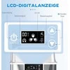 HOMCOM Ledukų gaminimo aparatas, ledukų dozatorius, Ice-Maker, 20 kg/24h ledukų gamintojas su 2,1 L vandens talpa, sidabro