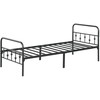 HOMCOM Lovos rėmas čiužiniui 200 x 90 cm, sulankstomas lovos rėmas, 82,5 cm aukščio metalinė lova, metalinis lovos rėmas, pagamintas iš metalo, skirtas miegamajam, svečių kambariui, juodas