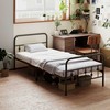 HOMCOM Lovos rėmas čiužiniui 200 x 90 cm, sulankstomas lovos rėmas, 82,5 cm aukščio metalinė lova, metalinis lovos rėmas, pagamintas iš metalo, skirtas miegamajam, svečių kambariui, juodas