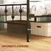 HOMCOM Lovos rėmas čiužiniui 200 x 90 cm, sulankstomas lovos rėmas, 82,5 cm aukščio metalinė lova, metalinis lovos rėmas, pagamintas iš metalo, skirtas miegamajam, svečių kambariui, juodas