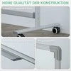 HOMCOM Magnetinė lenta 120 x 90 cm Dvipusė magnetinė lenta su stovu, ratukais, 6 žymekliais ir 1 trintuku, 360° pasukama, 3 pakopų reguliuojama magnetinė lenta biurui, namams