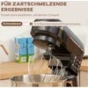 HOMCOM Maisto procesorius Minkymo mašina 5,5 l Nerūdijančio plieno dubuo 1400 W 6+P greitis Tešlos maišytuvas su tešlos kabliu, tešlos kabliu, plaktuvu, apsauga nuo purslų, tešlos grandikliu ir kiaušinių atskirtuvu Juoda