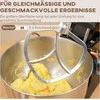 HOMCOM Maisto procesorius Minkymo mašina 5,5 l Nerūdijančio plieno dubuo 1400 W 6+P greitis Tešlos maišytuvas su tešlos kabliu, tešlos kabliu, plaktuvu, apsauga nuo purslų, tešlos grandikliu ir kiaušinių atskirtuvu Juoda