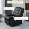 HOMCOM masažinis fotelis TV fotelis elektrinis atlošiamasis fotelis su masažo funkcija odos imitacija medžio imitacija plieno putplastis juodas 94 x 99 x 99 cm